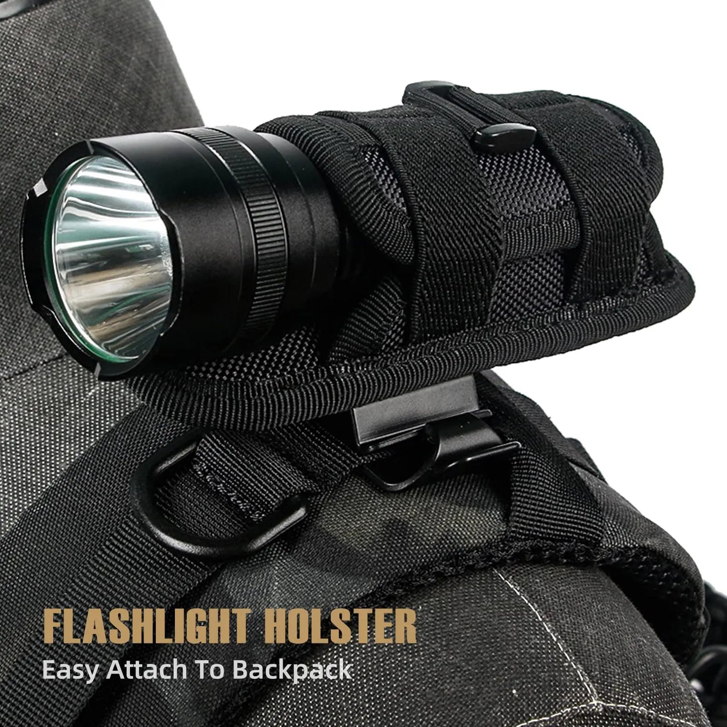 Flashlight Holster – Tactical Pouch with Belt Clip