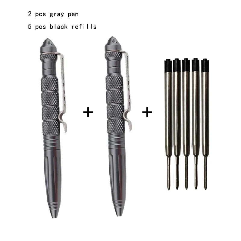 2 Pack Tactical Pen Set with Survival Features