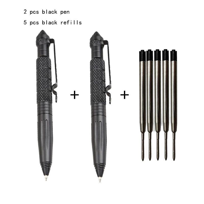 2 Pack Tactical Pen Set with Survival Features