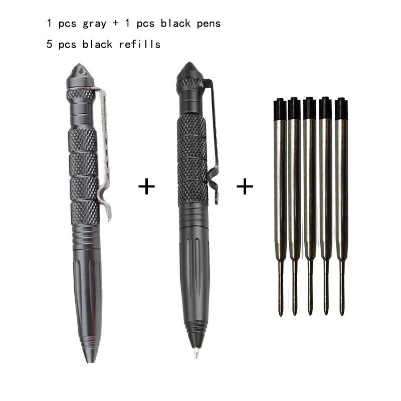 2 Pack Tactical Pen Set with Survival Features