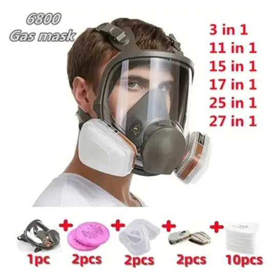 Gas Mask Respirator – 7-in-1 Filtration System
