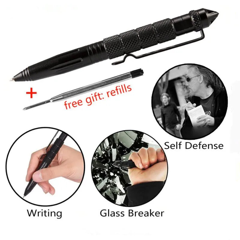 2 Pack Tactical Pen Set with Survival Features