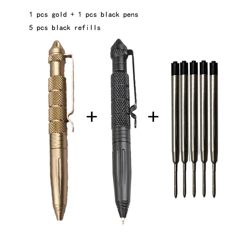 2 Pack Tactical Pen Set with Survival Features