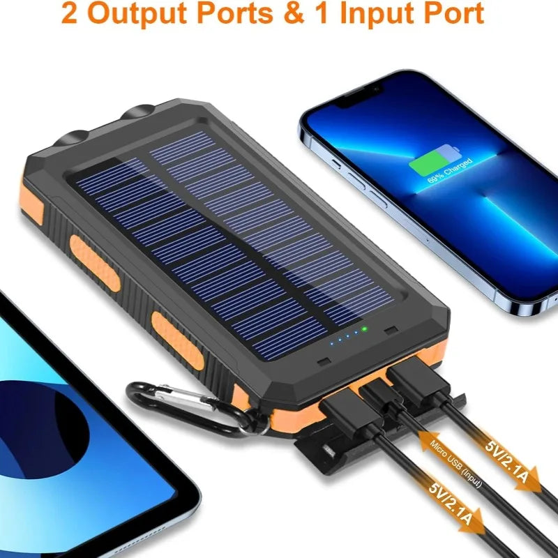 Solar Power Bank – 20,000mAh Emergency Charger