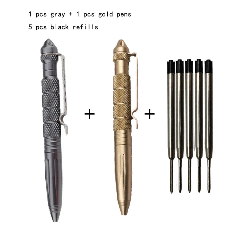 2 Pack Tactical Pen Set with Survival Features